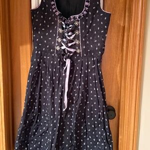 Fuchs Midi Dirndl Size 40, Black/purple, Dress only